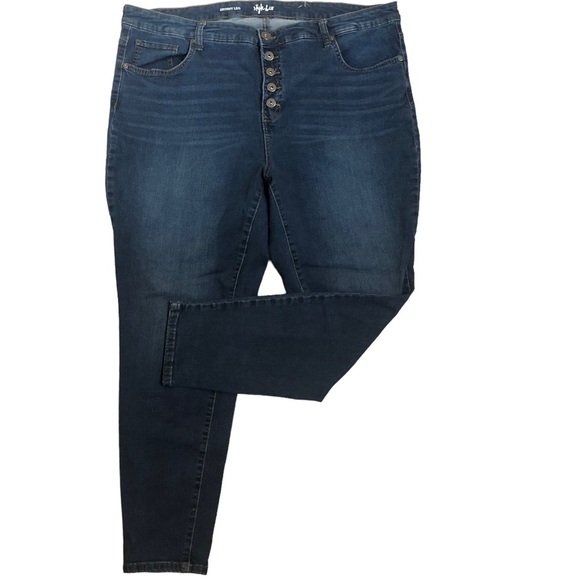 Style & Co. Denim - STYLE & CO button fly high rise stretch skinny jeans size 20W.